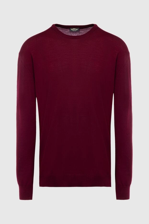 Cesare di Napoli man wool jumper burgundy for men купить с ценами и фото 141347 - photo 1