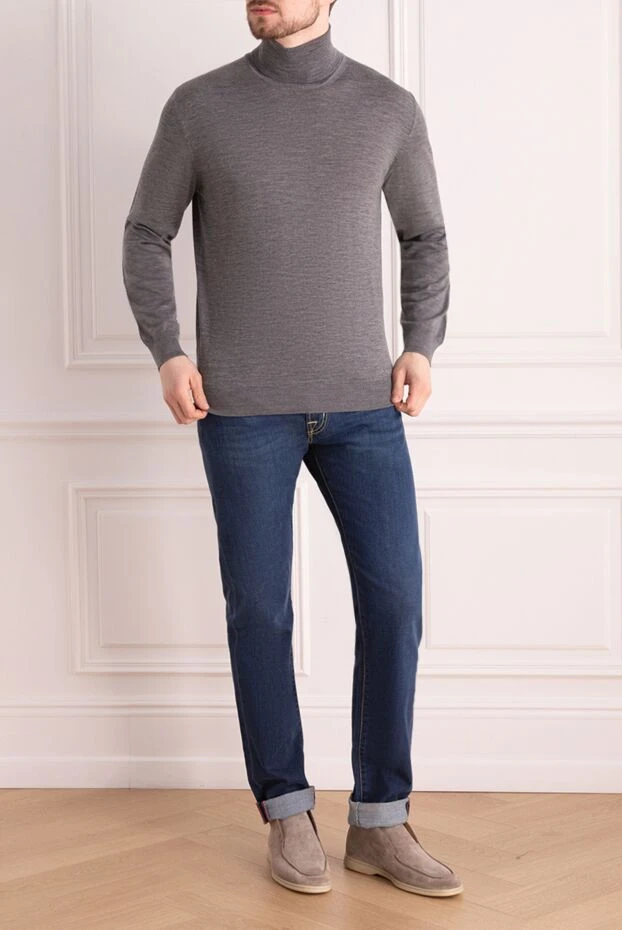 Cesare di Napoli man gray men's wool golf купить с ценами и фото 141354 - photo 2