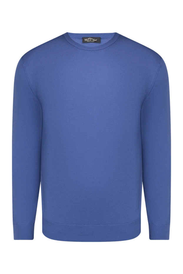 Cesare di Napoli man wool jumper blue for men купить с ценами и фото 141367 - photo 1