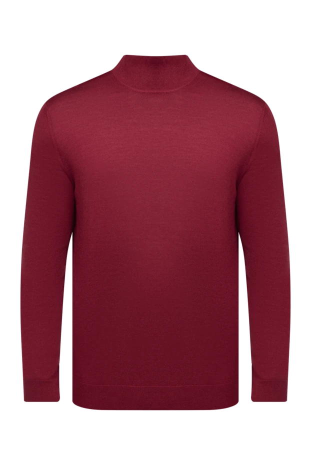 Cesare di Napoli man stand-up jumper made of wool, silk and cashmere, burgundy for men купить с ценами и фото 141418 - photo 1