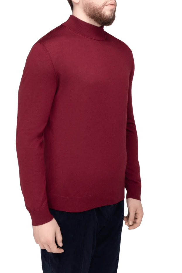 Cesare di Napoli man jumper with high neck, wool, gray for men 141425 - photo 3