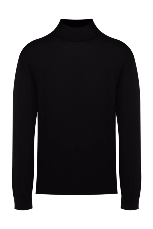 Cesare di Napoli man black wool turtleneck jumper for men купить с ценами и фото 141427 - photo 1