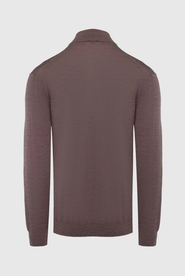 Cesare di Napoli man brown wool turtleneck jumper for men купить с ценами и фото 141429 - photo 2