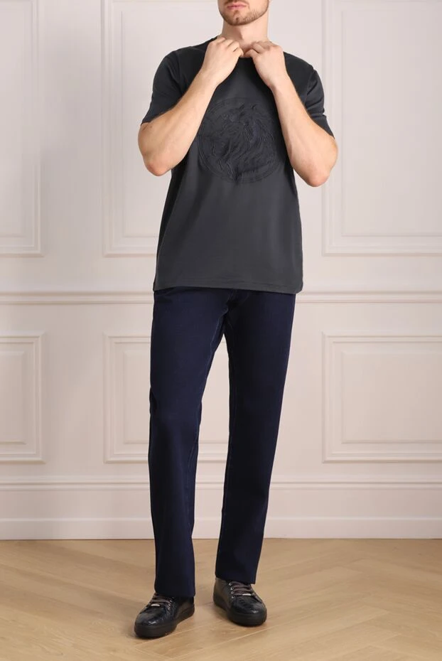 Jacob Cohen man cotton and polyester jeans blue for men купить с ценами и фото 141482 - photo 2