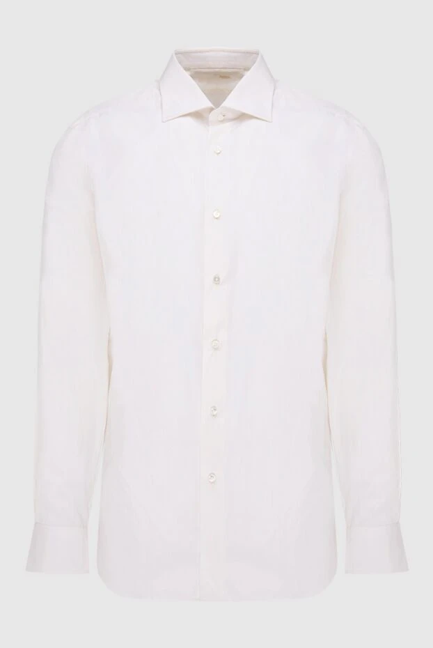 Barba Napoli man white cotton shirt for men купить с ценами и фото 141528 - photo 1