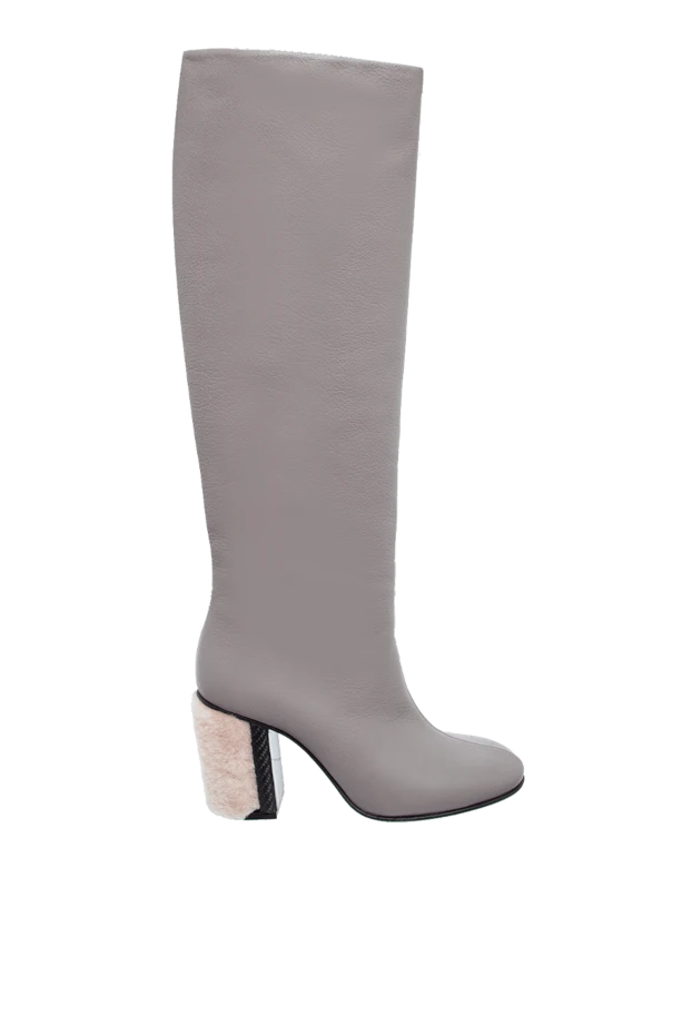 Stephen Venezia woman gray leather boots for women купить с ценами и фото 141542 - photo 1