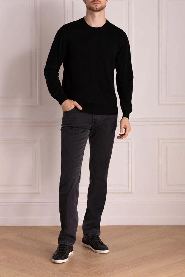 Brioni man black wool jumper for men купить с ценами и фото 141567 - photo 2