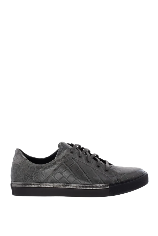 Dami man gray crocodile leather sneakers for men купить с ценами и фото 141598 - photo 1