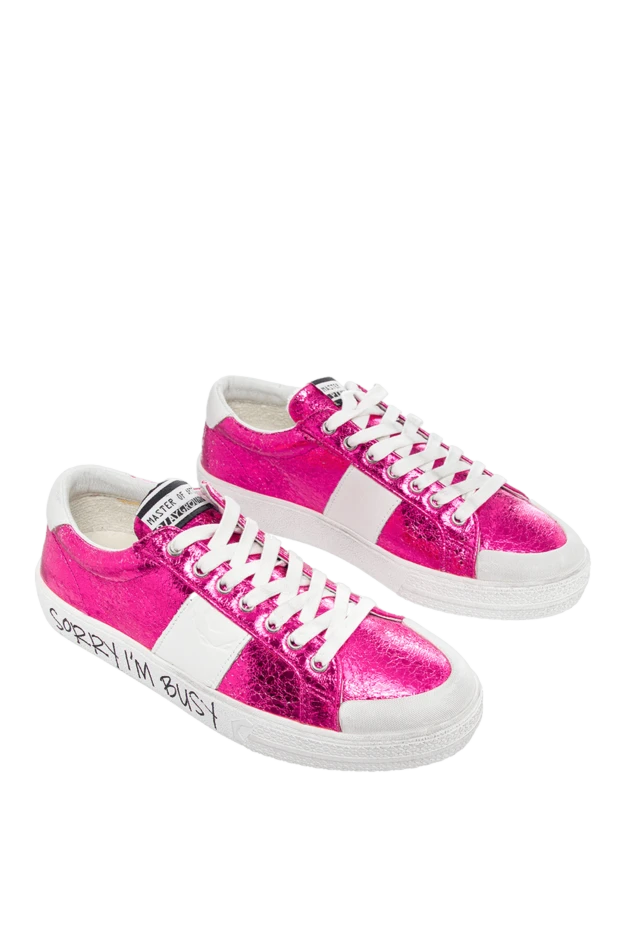 Santoni woman pink suede sneakers for women 174312 - photo 3