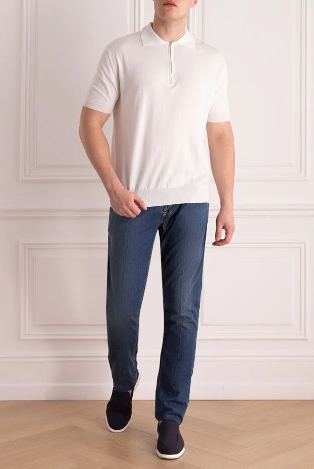 Scissor Scriptor man blue cotton jeans for men купить с ценами и фото 141699 - photo 2