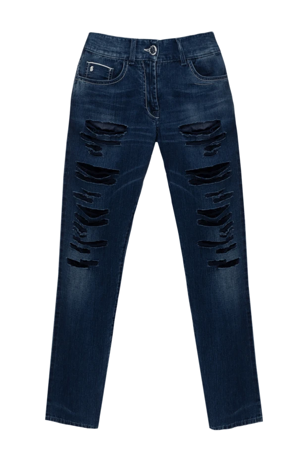 Scissor Scriptor woman blue cotton jeans for women купить с ценами и фото 141739 - photo 1