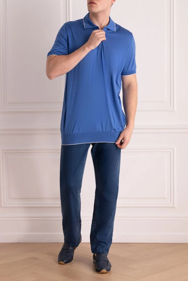 Scissor Scriptor man cotton and polyester jeans blue for men купить с ценами и фото 141782 - photo 2