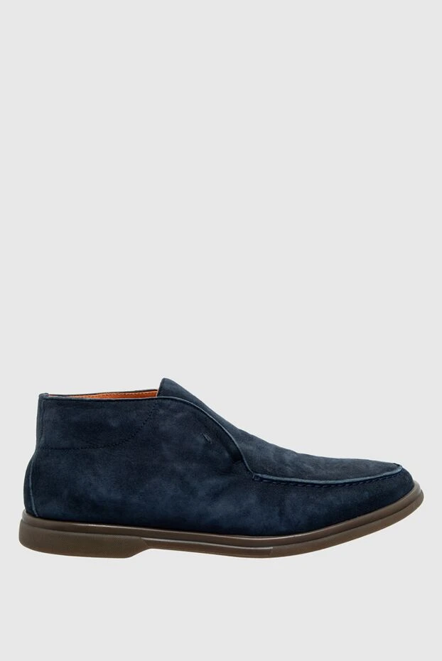 Andrea Ventura man blue suede boots for men купить с ценами и фото 141849 - photo 1