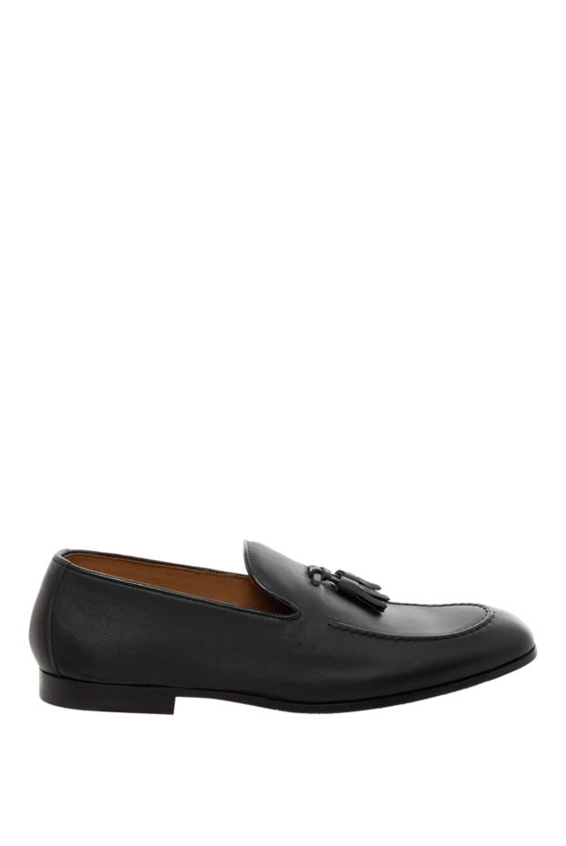 Doucal`s man black leather loafers for men купить с ценами и фото 141865 - photo 1