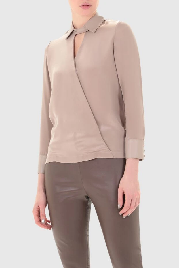 Peserico woman beige silk and polyurethane blouse for women 142116 - photo 3