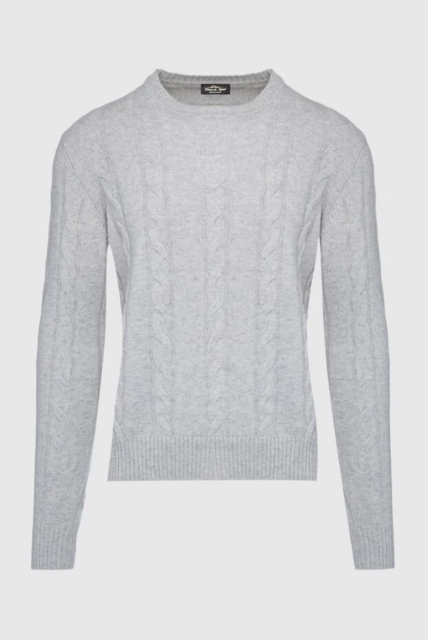 Cesare di Napoli man wool and cashmere jumper gray for men купить с ценами и фото 141952 - photo 1