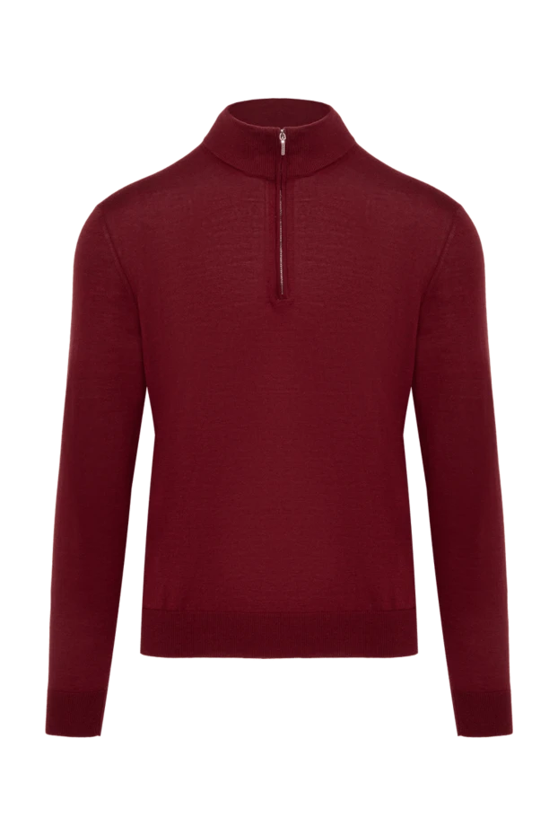 Cesare di Napoli man wool, cashmere and silk troyer burgundy for men купить с ценами и фото 141966 - photo 1