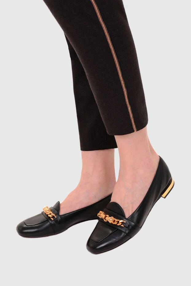 Charlotte Olympia woman black leather loafers for women купить с ценами и фото 142003 - photo 2