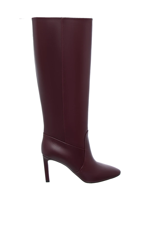 Nina Ricci woman burgundy leather boots for women купить с ценами и фото 142008 - photo 1