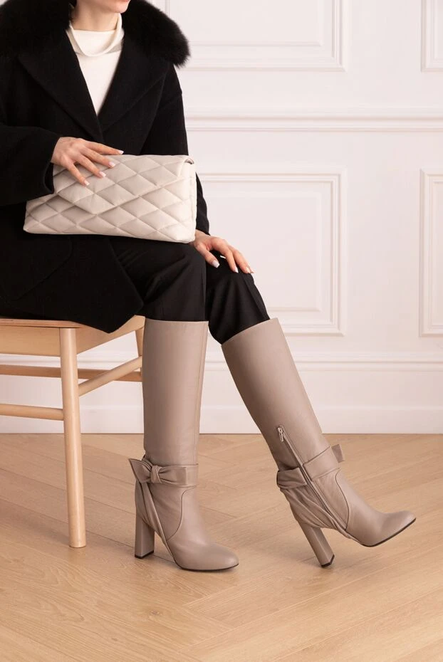 Mulberry woman gray leather boots for women купить с ценами и фото 142013 - photo 2