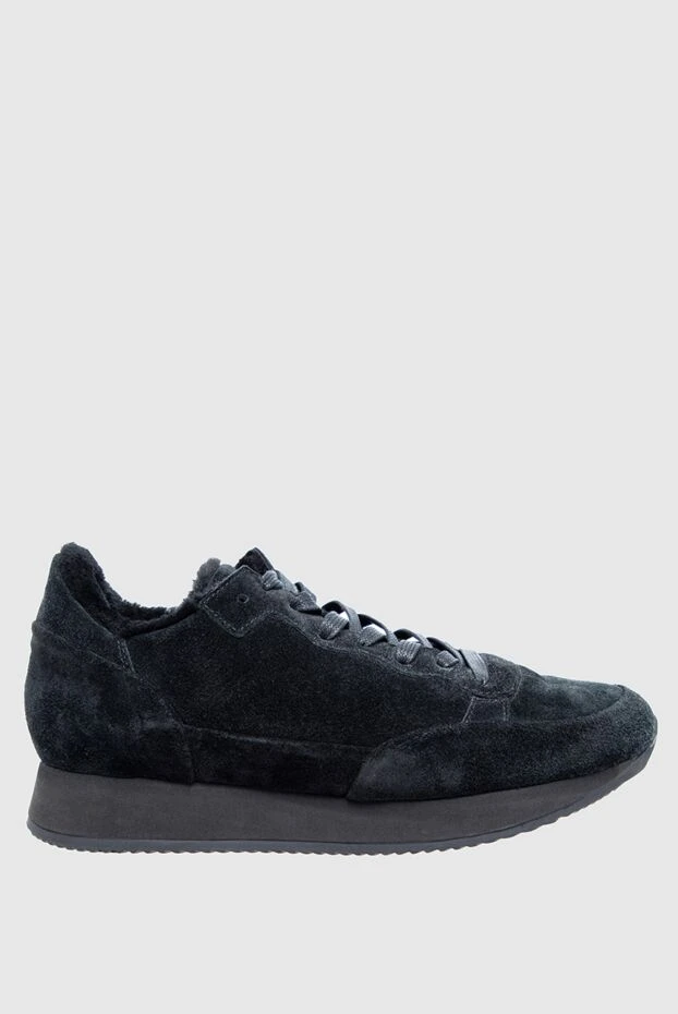 Philippe Model man black suede sneakers for men купить с ценами и фото 142031 - photo 1