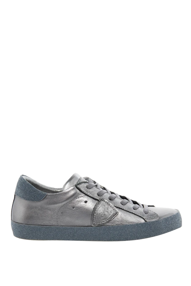 Philippe Model woman gray leather sneakers for women купить с ценами и фото 142035 - photo 1