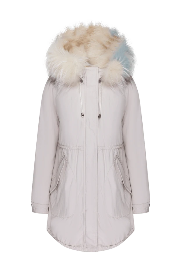 Alessandra Chamonix woman white women's parka made of cotton and natural fur купить с ценами и фото 142055 - photo 1