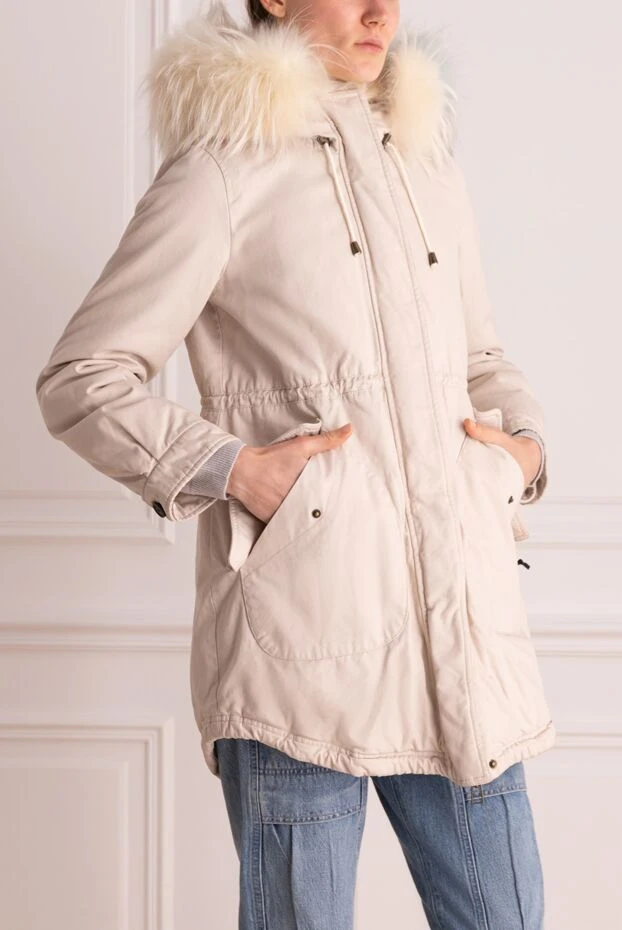 Alessandra Chamonix woman women's parka made of cotton and natural fur, pink 142057 - photo 3