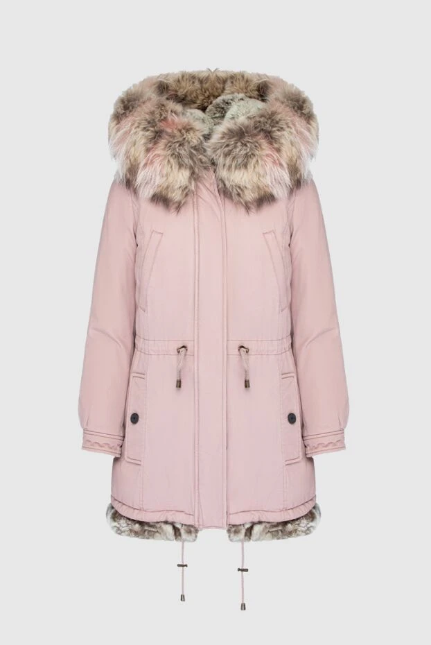 Alessandra Chamonix woman women's parka made of cotton and natural fur, pink купить с ценами и фото 142057 - photo 1