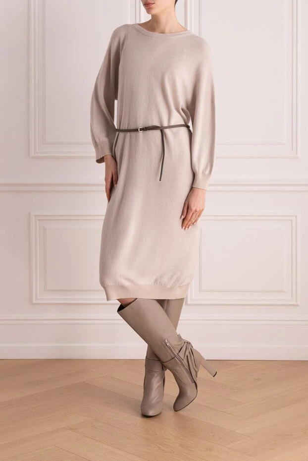 Peserico woman beige dress for women купить с ценами и фото 142085 - photo 2