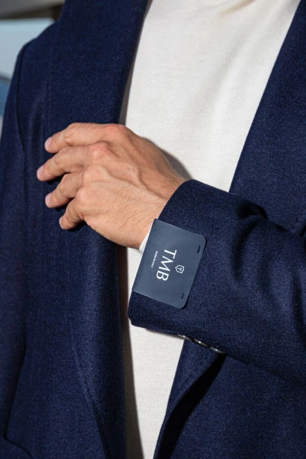 Tombolini пальто классическое шерстяное синее мужское 142143 - фото 2