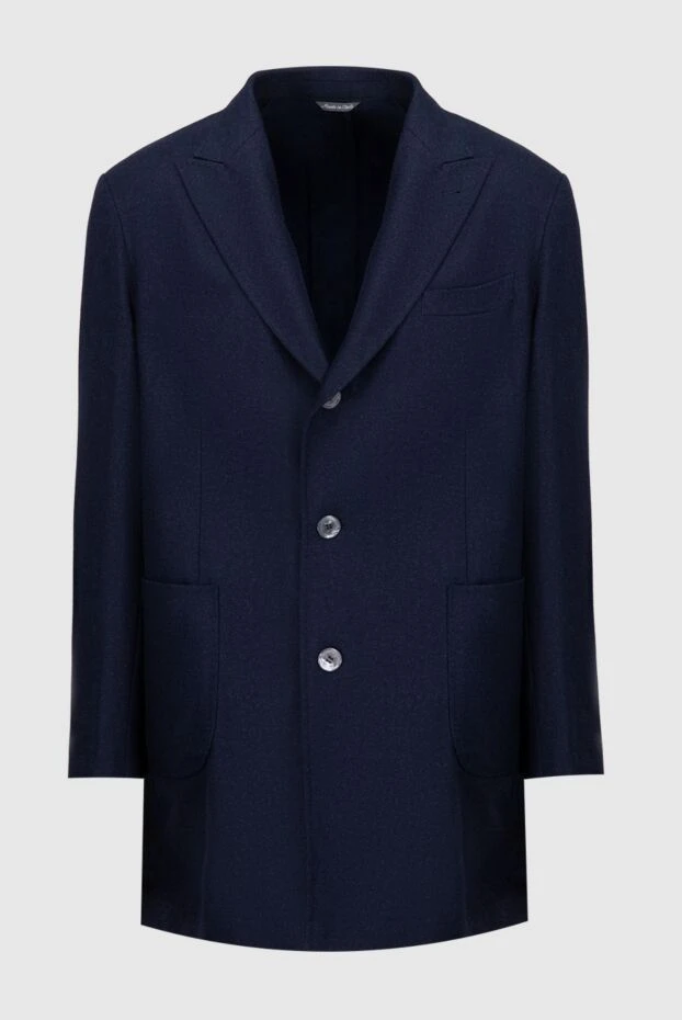 Tombolini man blue wool coat for men купить с ценами и фото 142143 - photo 1