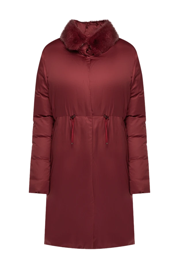 Giambattista Valli woman women's burgundy polyester down jacket купить с ценами и фото 142242 - photo 1