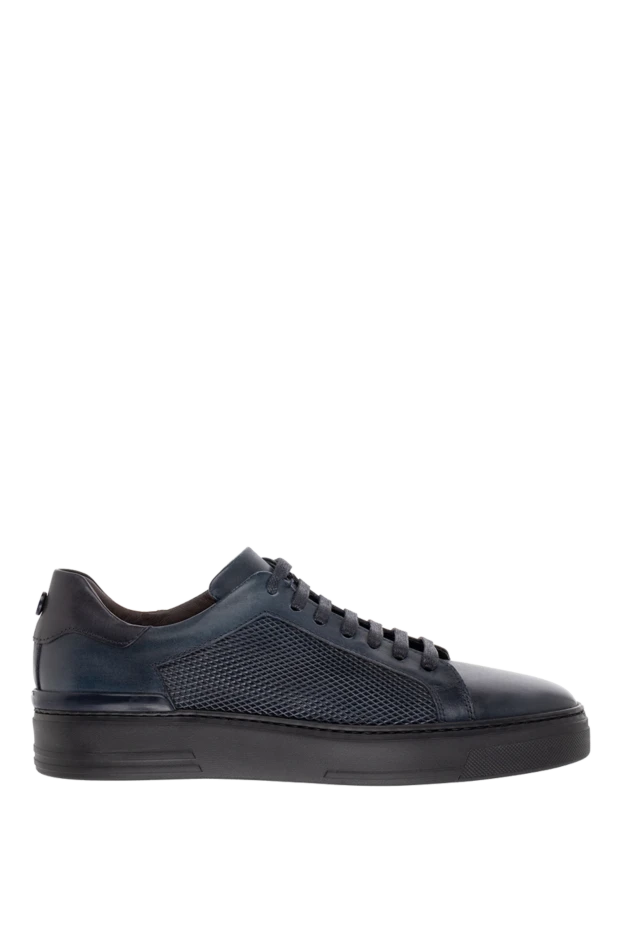 Barrett man blue leather sneakers for men купить с ценами и фото 142261 - photo 1