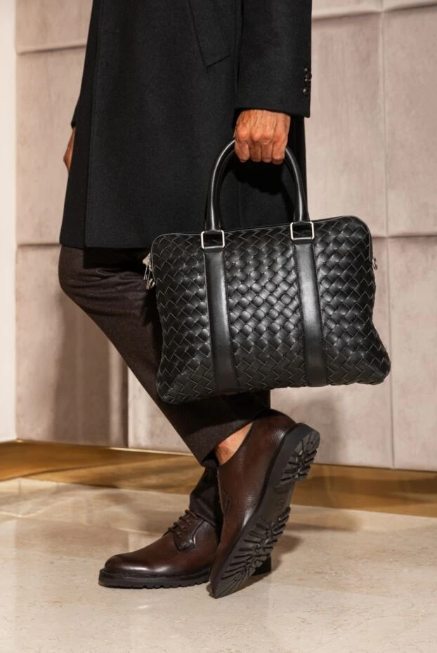 Barrett brown textured leather derby shoes for men 142283 - photo 3