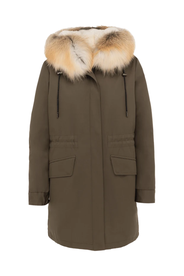 Intuition woman women's brown polyester and mink fur parka купить с ценами и фото 142315 - photo 1