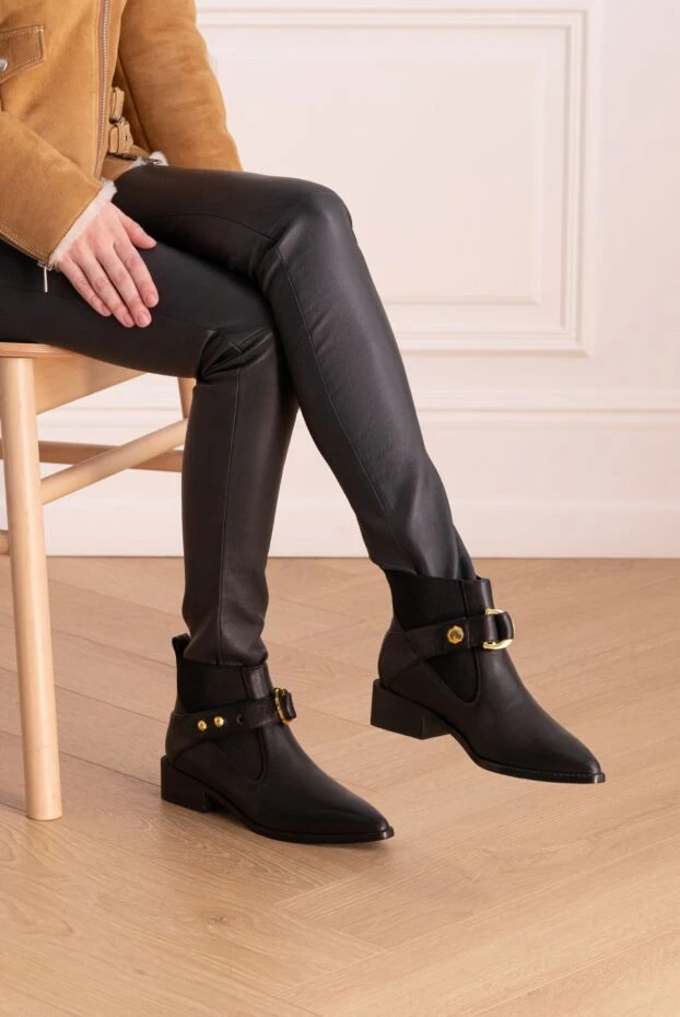 Kat Maconie woman black leather boots for women купить с ценами и фото 142325 - photo 2