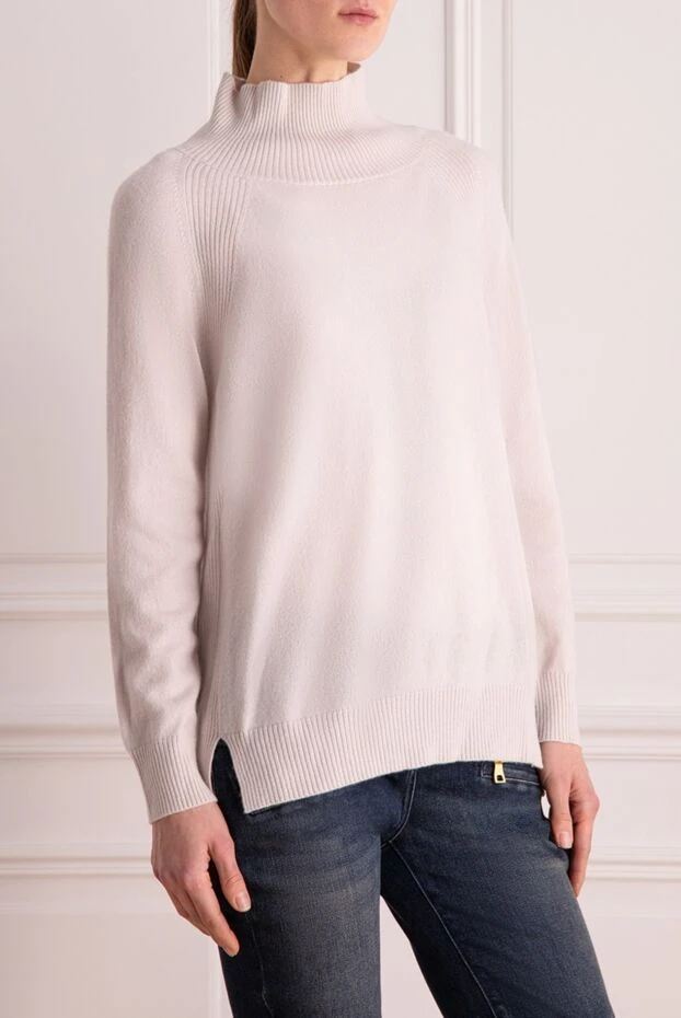 D.Exterior woman white cotton and elastane jumper for women 159585 - photo 3