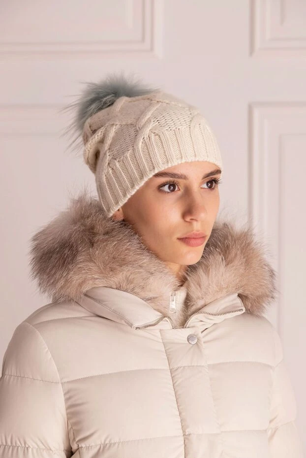 Panicale woman white cashmere hat for women купить с ценами и фото 142355 - photo 2