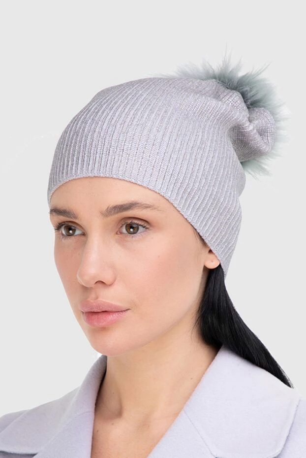 Panicale woman gray cap made of wool and metallized thread for women купить с ценами и фото 142361 - photo 2