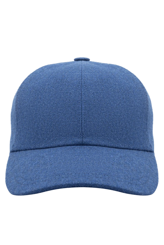 Enrico Mandelli man blue wool and cashmere cap for men купить с ценами и фото 142369 - photo 1