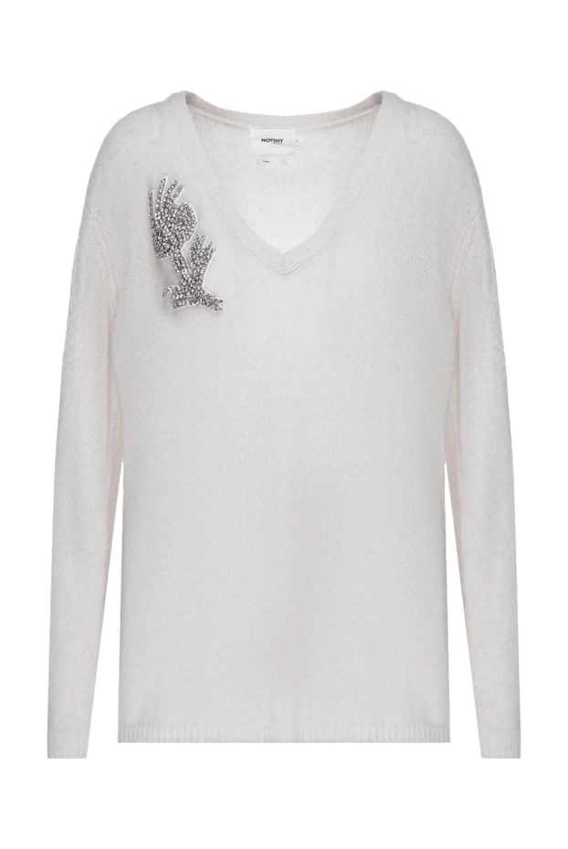 NotShy woman white cashmere jumper for women купить с ценами и фото 142417 - photo 1