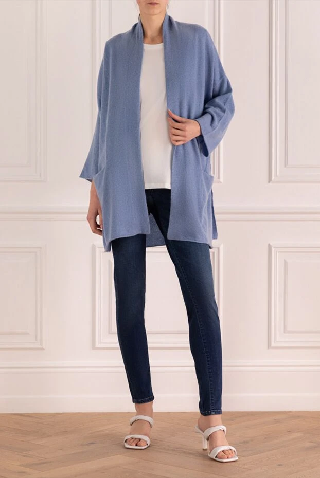 NotShy woman blue cashmere cardigan for women купить с ценами и фото 142432 - photo 2