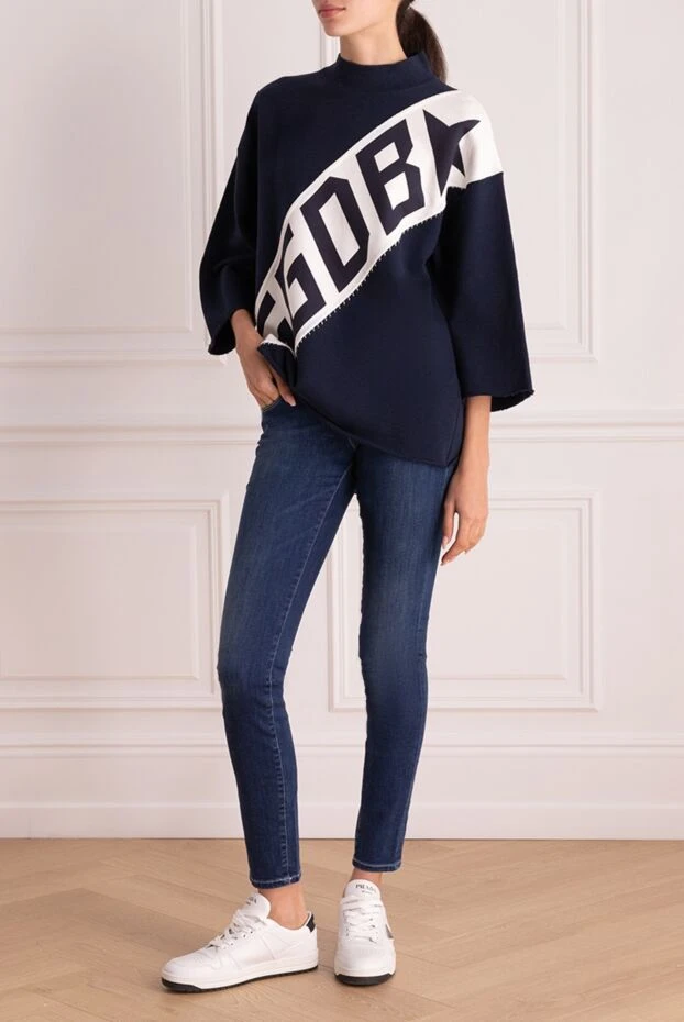 Golden Goose woman blue cotton jumper for women купить с ценами и фото 142449 - photo 2