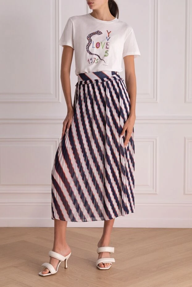 Golden Goose woman blue polyester skirt for women купить с ценами и фото 142452 - photo 2