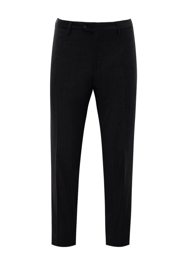 Cesare di Napoli man men's blue wool and cashmere trousers купить с ценами и фото 142456 - photo 1