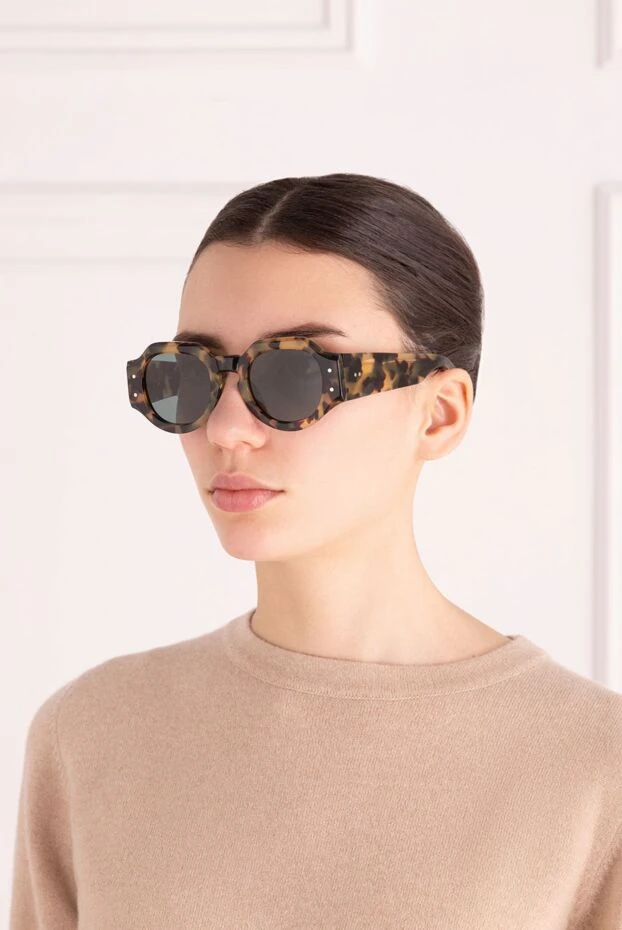 Dries Van Noten очки коричневые женские с большими дужками  142578 - фото 2