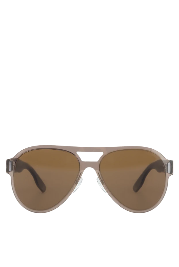 Alexander McQueen man sunglasses made of metal and plastic, brown, for men купить с ценами и фото 142605 - photo 1