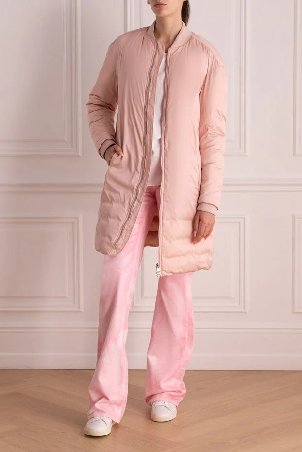 Giambattista Valli woman women's pink polyester down jacket купить с ценами и фото 142609 - photo 2