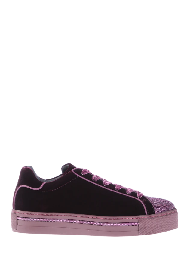 Rene Caovilla woman purple velvet sneakers for women купить с ценами и фото 142612 - photo 1